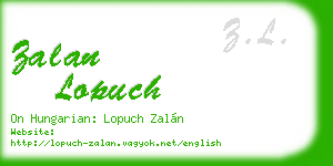 zalan lopuch business card